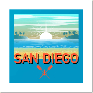 San Diego Design, with Orange Lettering Posters and Art